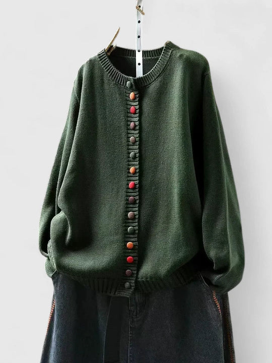 Knit cardigan for women in six warm colors