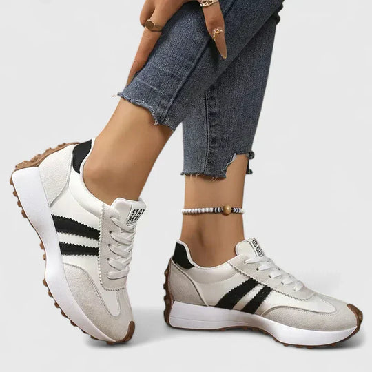 Comfort sneakers in white, green, black and yellow for women