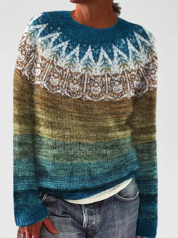 Knit sweater in nine colors for women