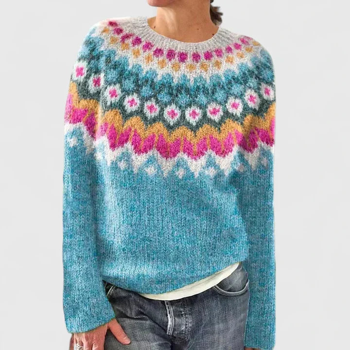 Knit sweater in nine colors for women