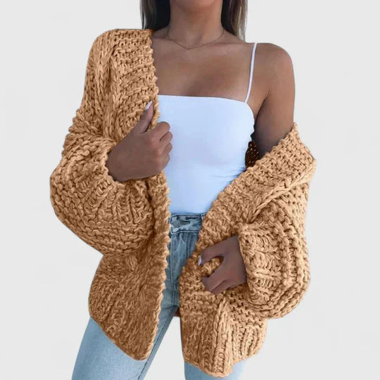 Knit cardigan for women in black, brown, pink and sky blue