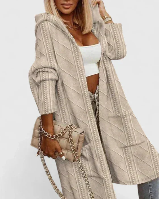 Knit cardigan for women in beige, pink, black and gray