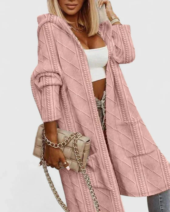 Knit cardigan for women in beige, pink, black and gray