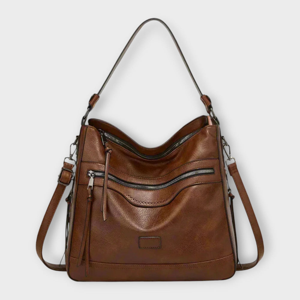 Retro shoulder bag in black, coffee brown and brown for women