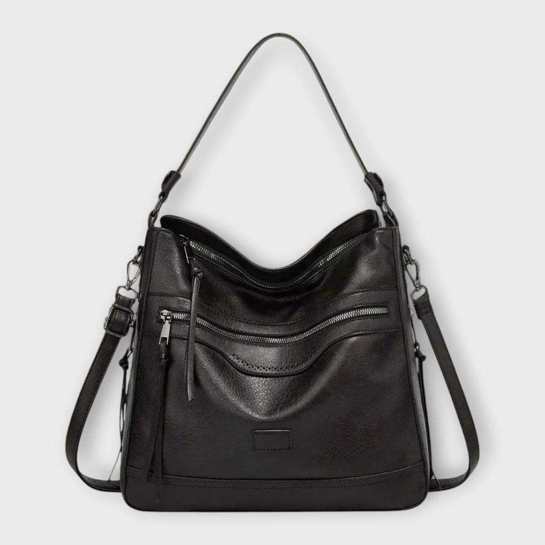 Retro shoulder bag in black, coffee brown and brown for women