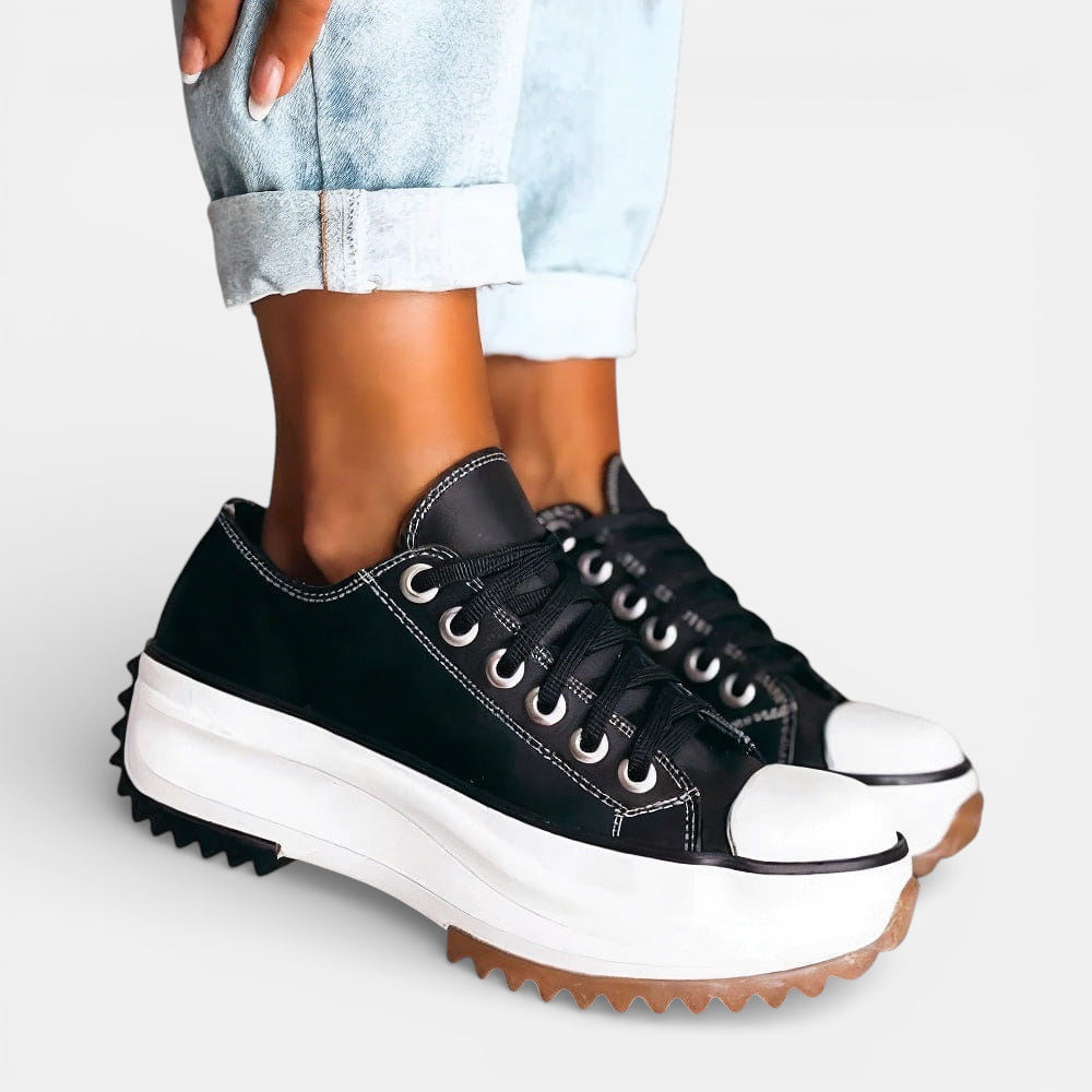 Comfort sneakers in brown, white, black and beige for women