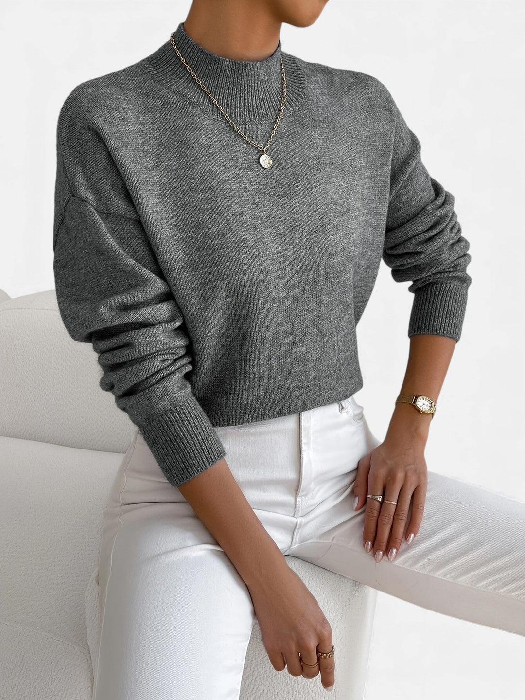 Knit sweater in ten colors for women