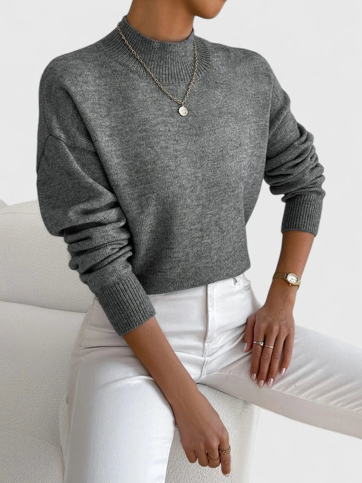 Turtleneck sweater in four colors for women