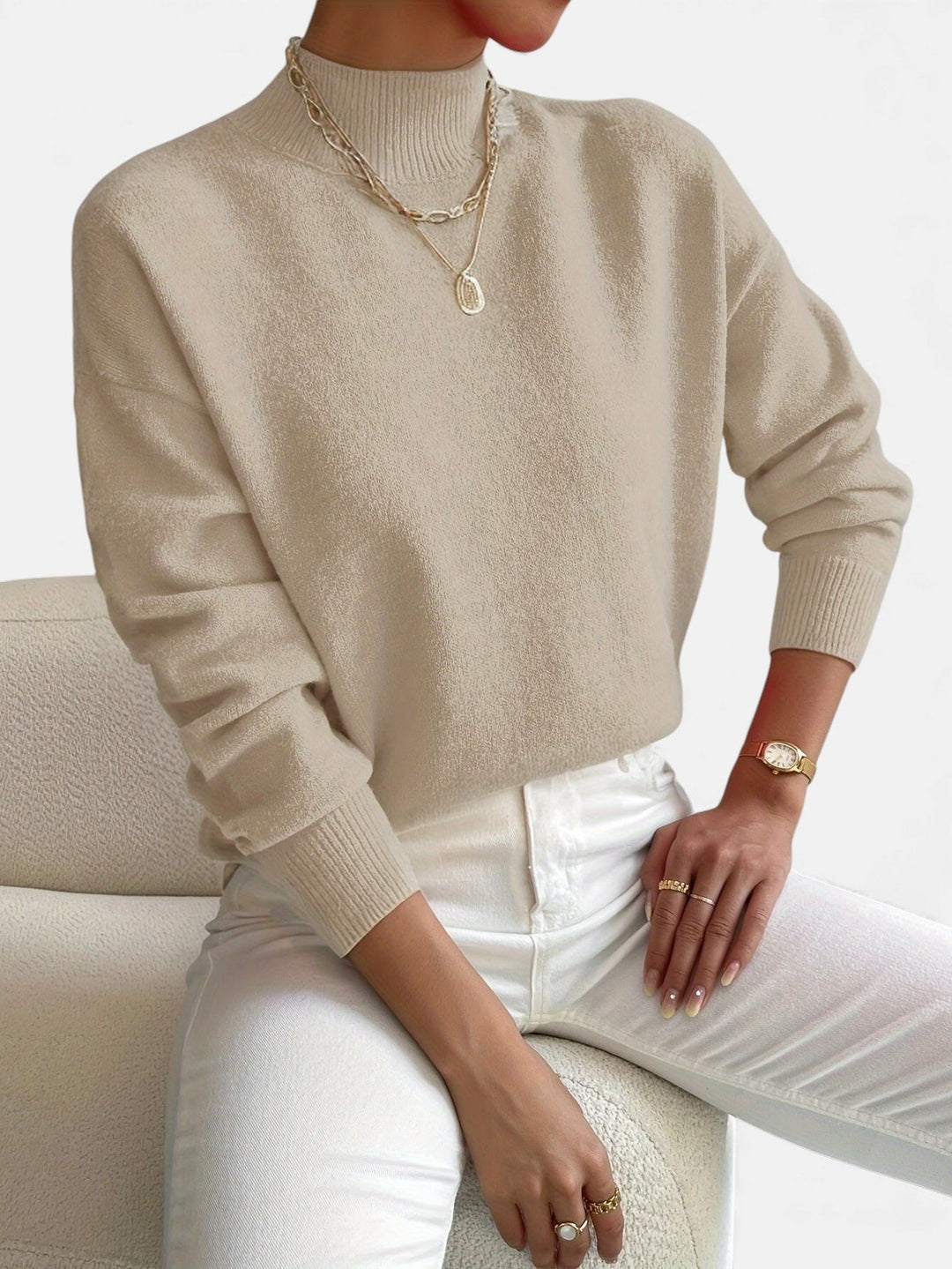 Knit sweater in ten colors for women