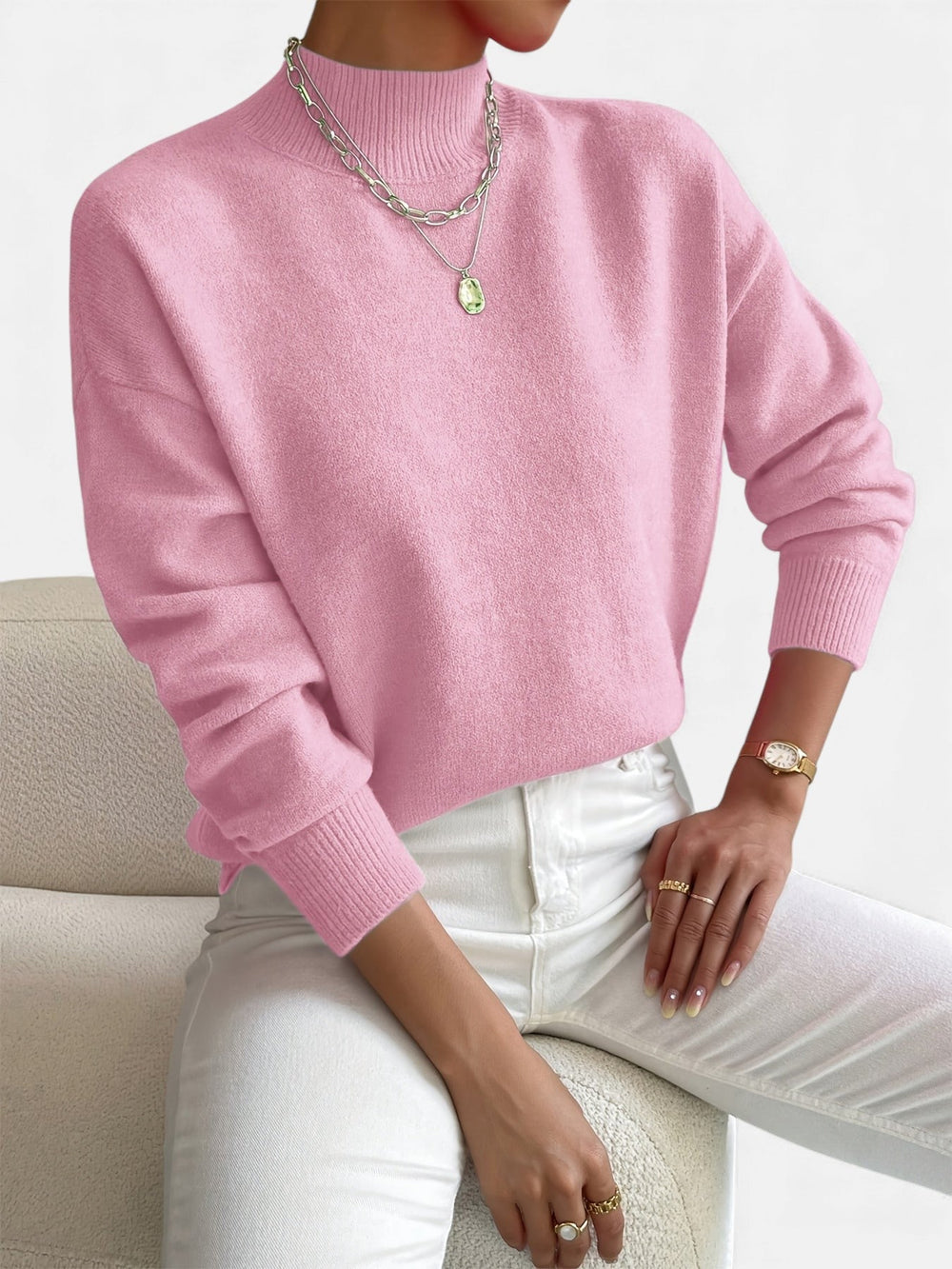 Knit sweater in ten colors for women