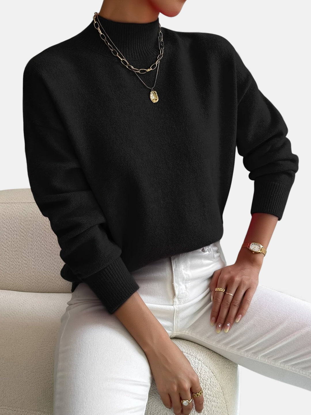 Knit sweater in ten colors for women