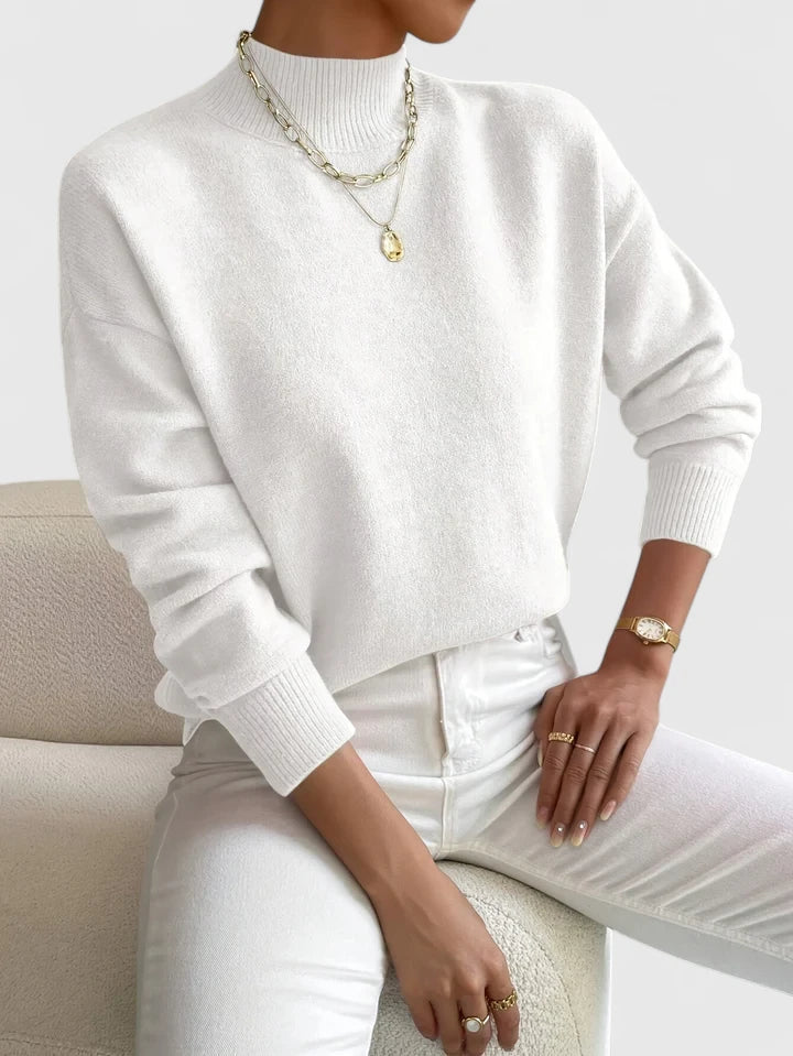 Turtleneck sweater in four colors for women
