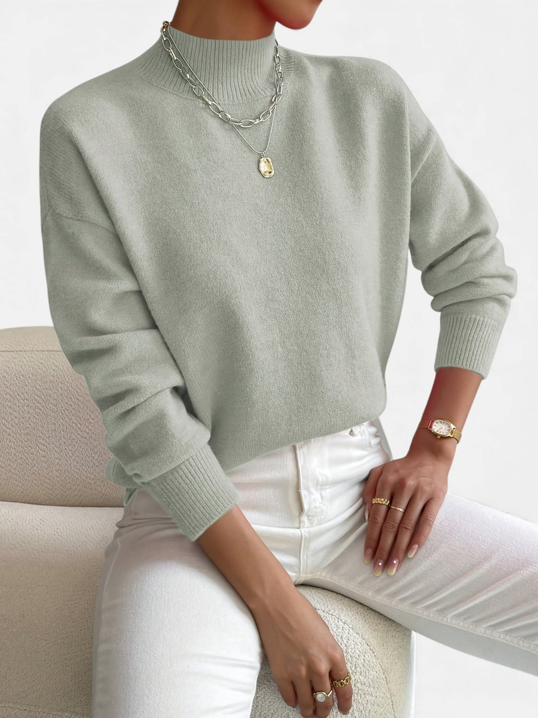 Knit sweater in ten colors for women