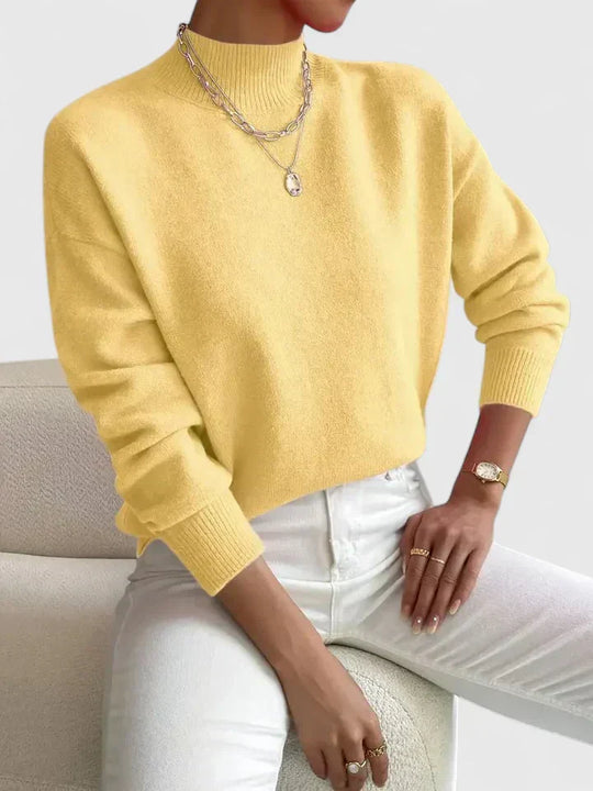 Turtleneck sweater in four colors for women