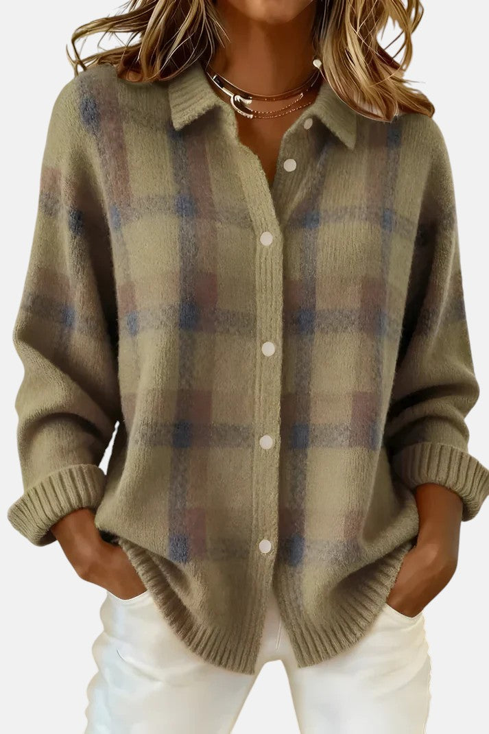 Bright knit cardigan for women in seven colors