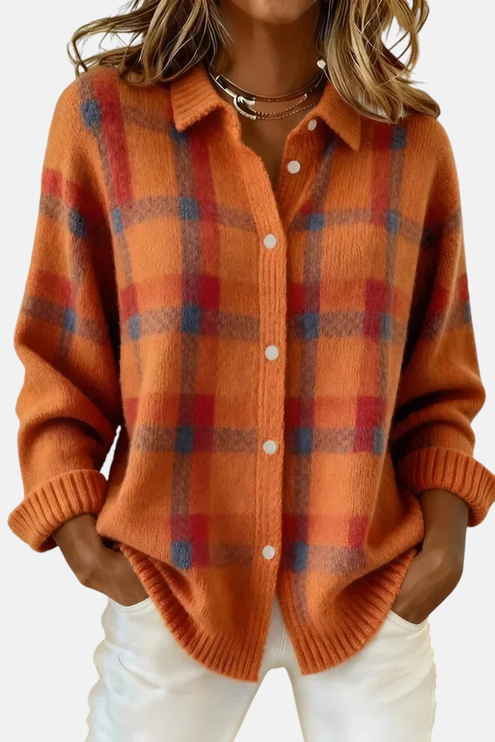 Bright knit cardigan for women in seven colors