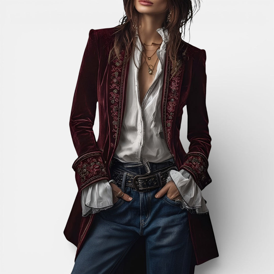 Velvet jacket for women in five colors