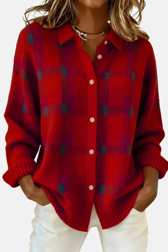 Bright knit cardigan for women in seven colors