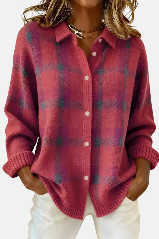 Bright knit cardigan for women in seven colors