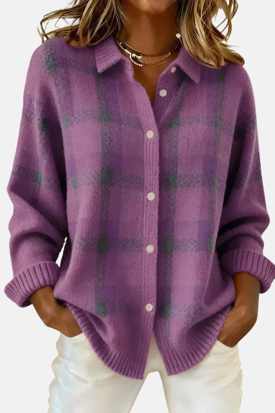 Bright knit cardigan for women in seven colors