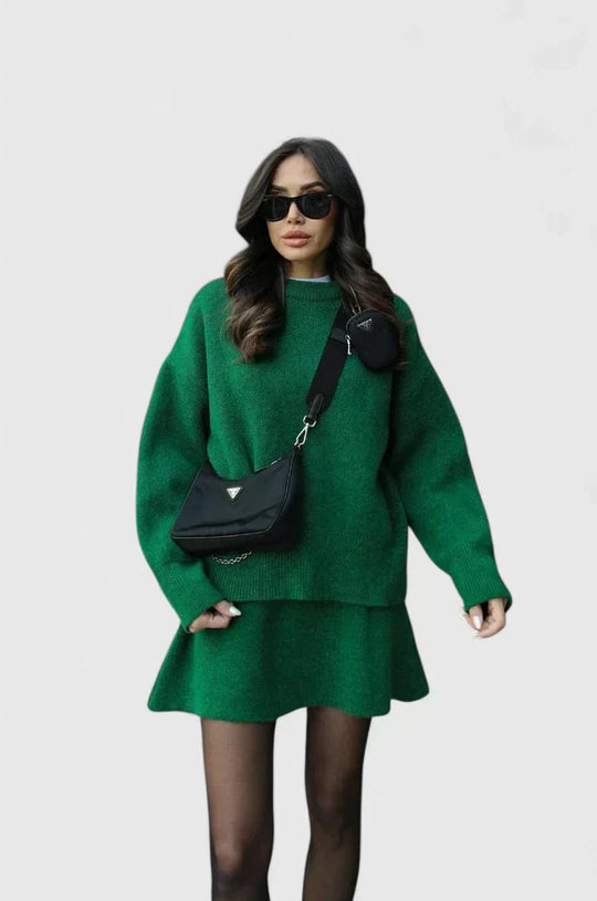 Knitted two-piece set in five shades for women